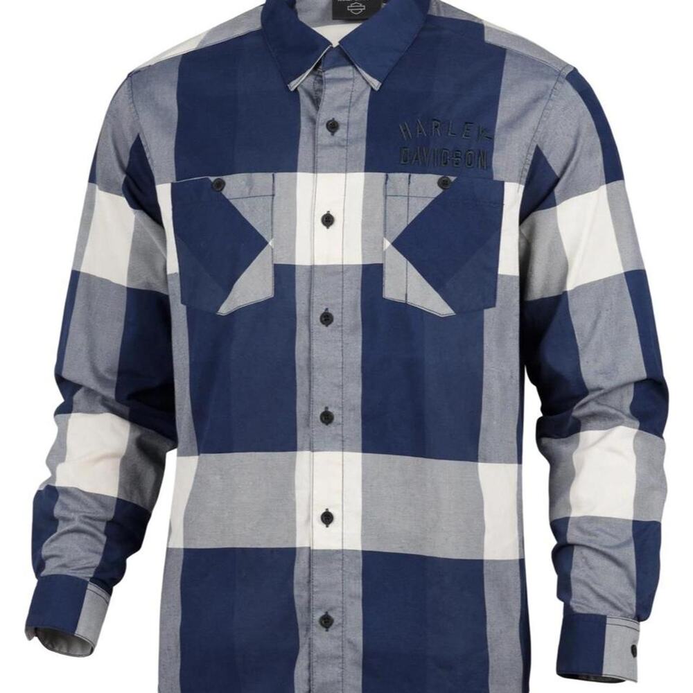 Harley davidson blue white and